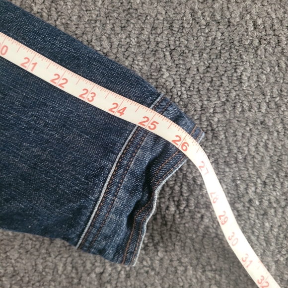 Calvin klein men's denim jacket jeans sz XL fur dark wash button up long sleev - Picture 13 of 14